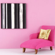 Abstract Mini Painting, Black and White Stripes
